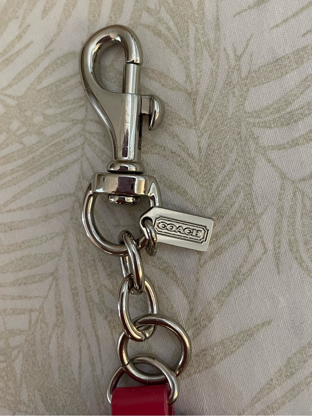 Coach Y2K Pink Floral Charm Keychain - Gem